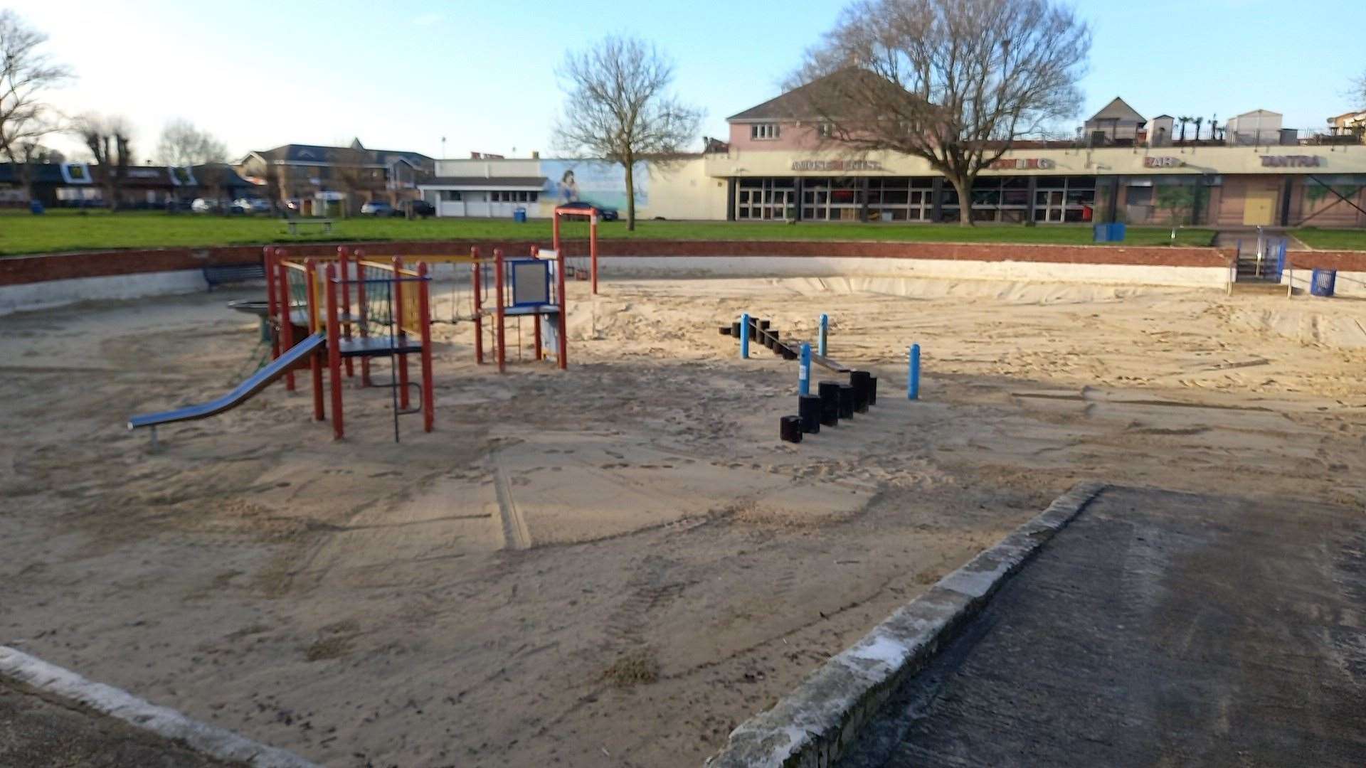 Work being carried out by the council at the sandpit in Sheerness. Picture: SBC