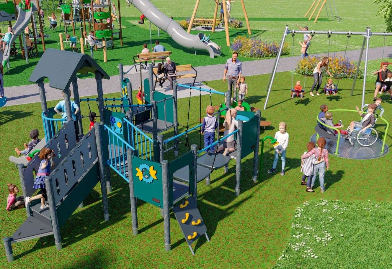 Artist's Impressions Show £1.1m Upgrades Planned For Three Play Parks 