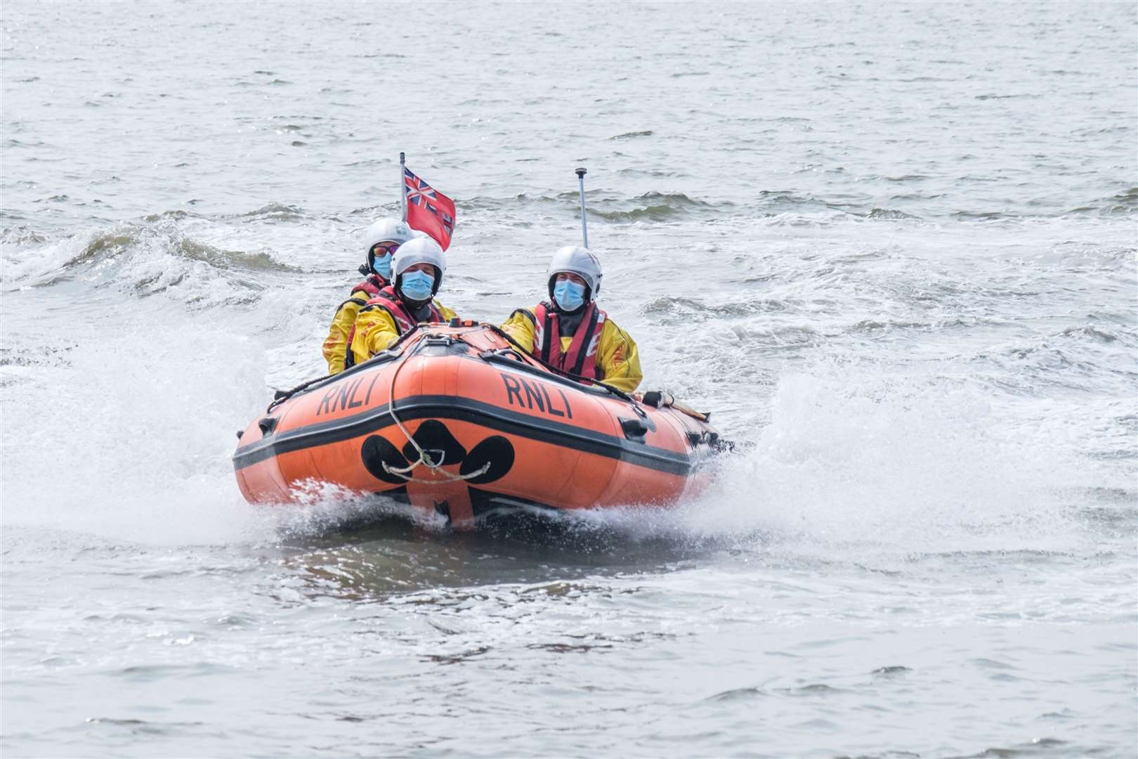 Crew members from RNLI West Kirby on an exercise during the coronavirus outbreak (David Edwards/RNLI)