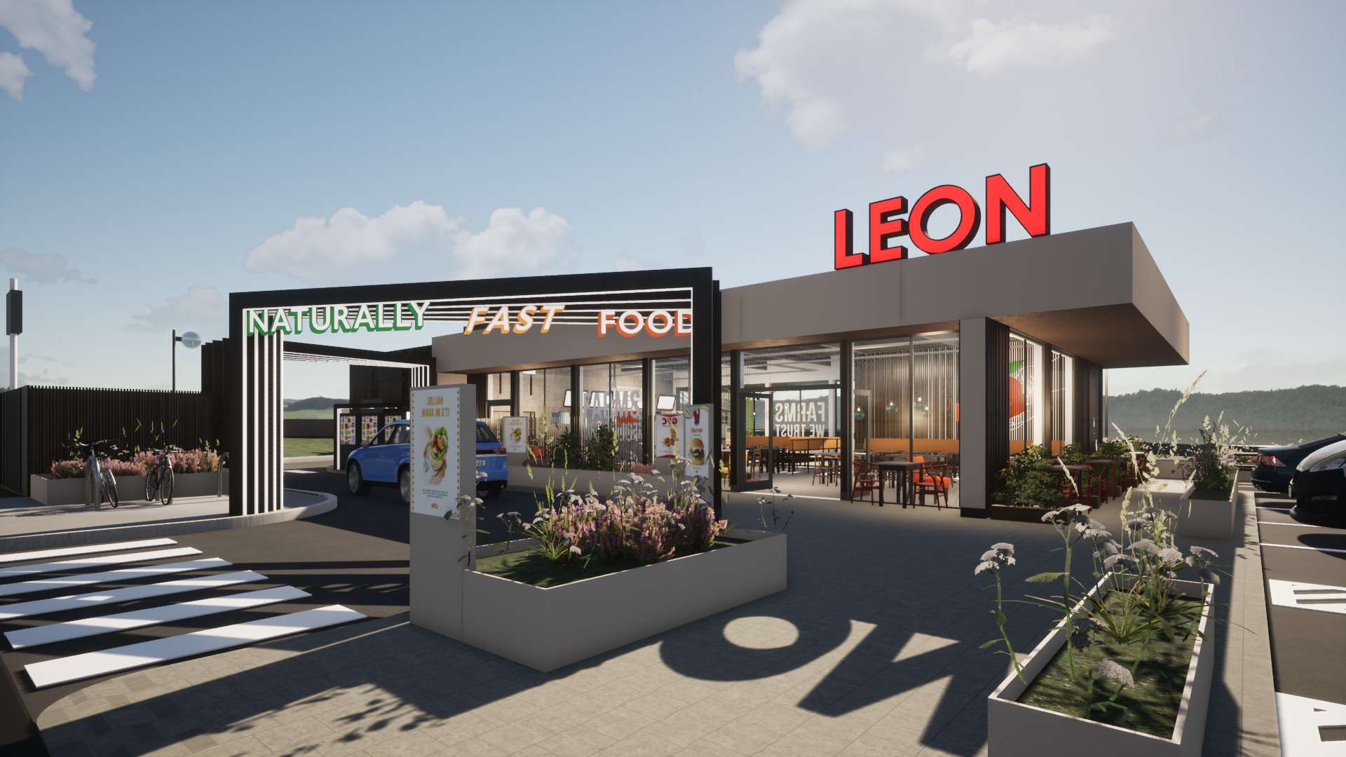 An artist’s impression of what the first Leon drive-thru will look like (EG/PA)