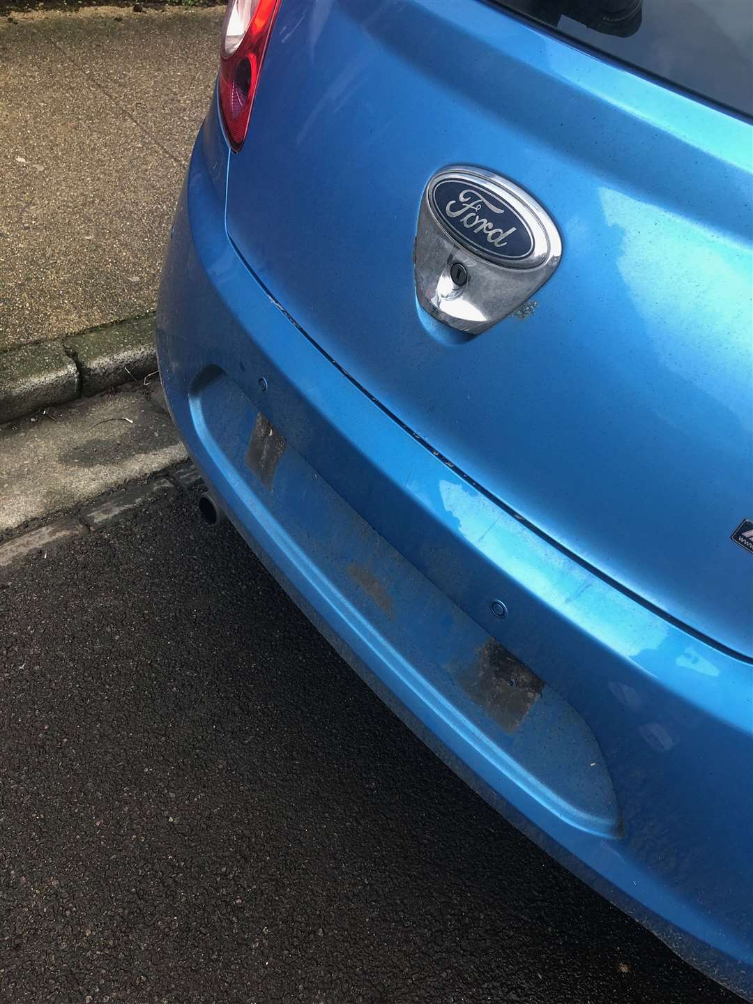 A car targeted by thieves in St Martin's Road, Canterbury