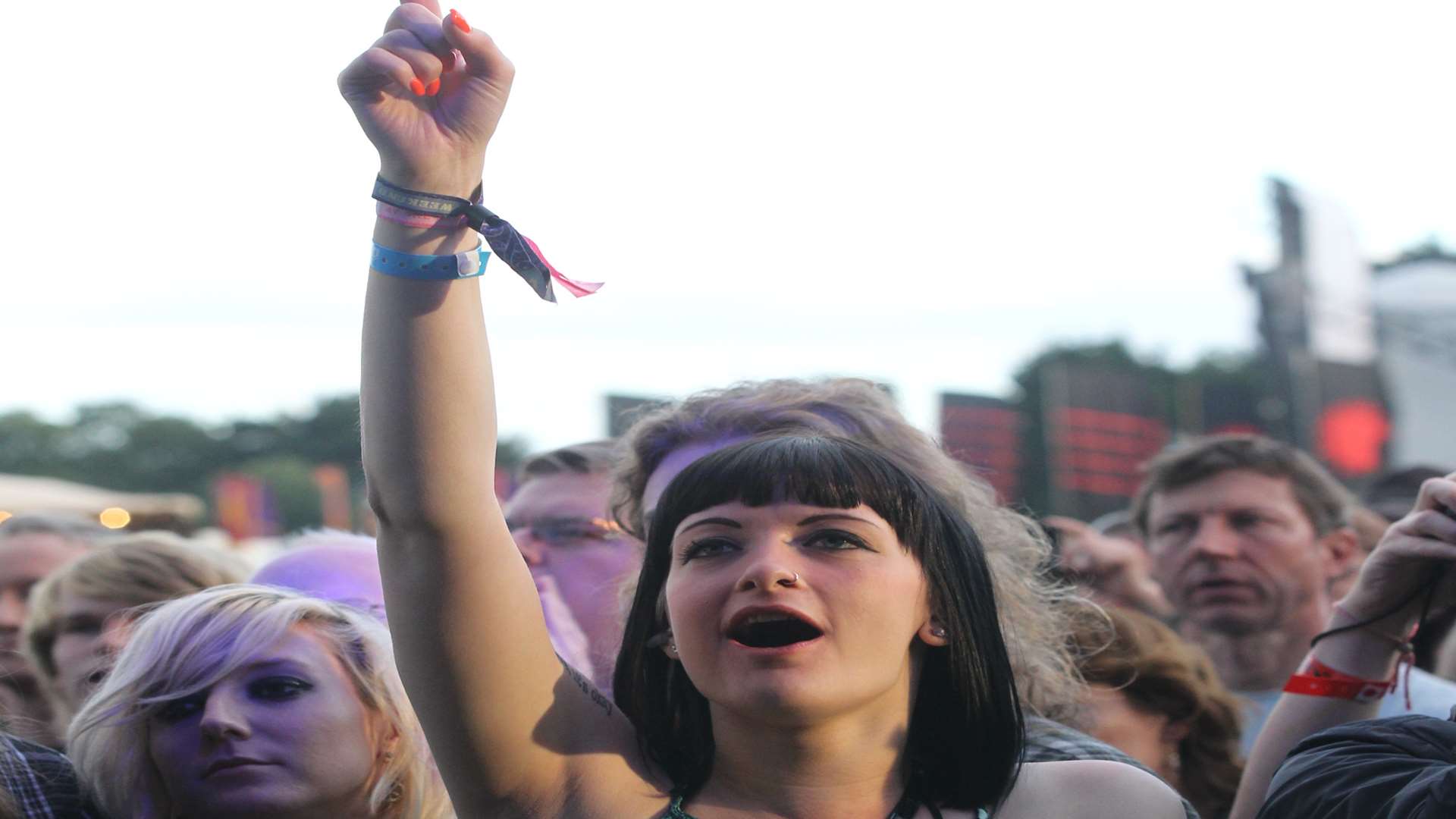 Revellers at the Ramblin' Man Fair in Maidstone