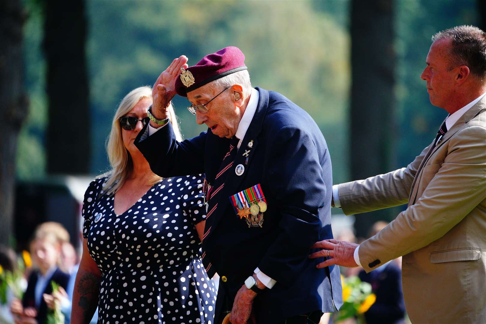 Veterans paid their respects at the annual event (Ben Birchall/PA)