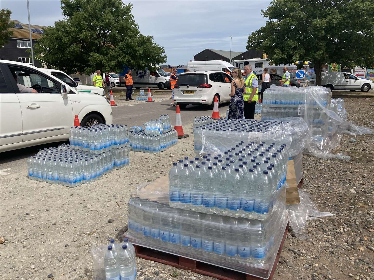 Southern Water provide 350,000 litres of bottled supplies to customers following a burst main on the Kingsferry Bridge