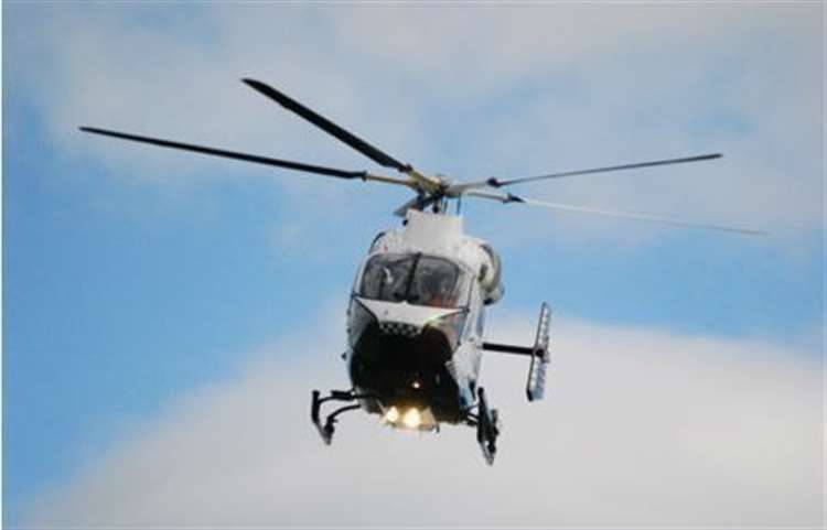 Air Ambulance Kent Surrey Sussex. Stock picture