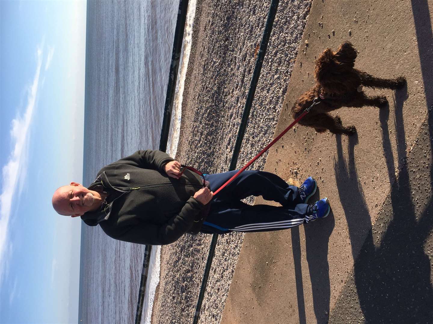 Gareth Jones was out walking the family dog Connie in Hove, East Sussex when they both drowned in the sea (Robbie Jones/PA)