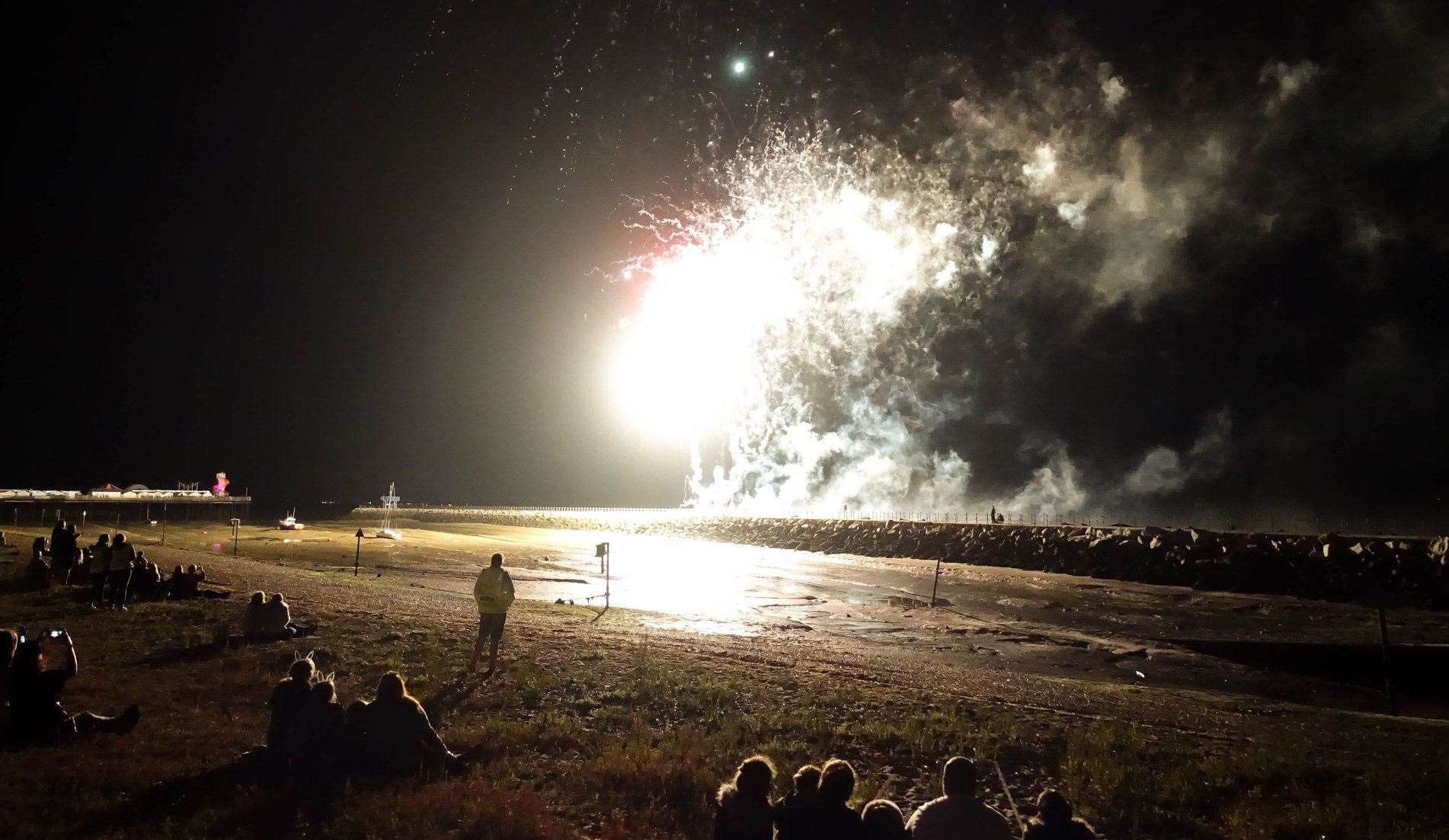 A previous fireworks display on Herne Bay beach Pic: Adrian Bennett
