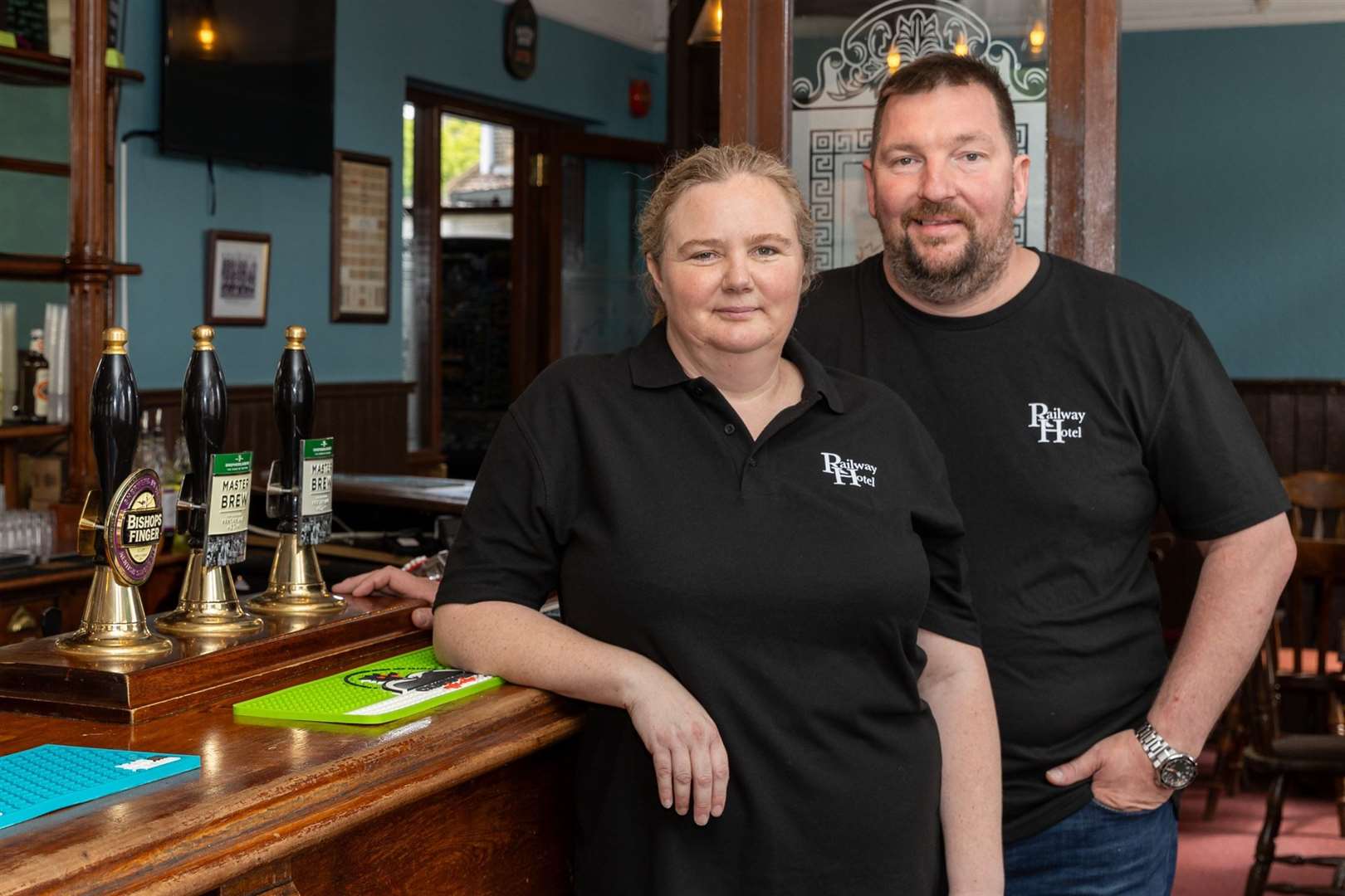 New licensees of the Railway Hotel, Faversham, Donna and David Davis. Picture: Shepherd Neame