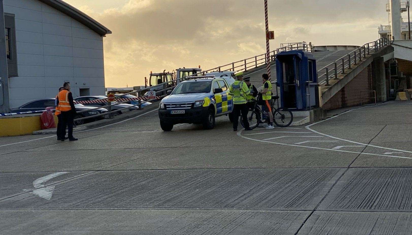 Port of Dover bomb scare pictures show people evacuated from P&O ferry