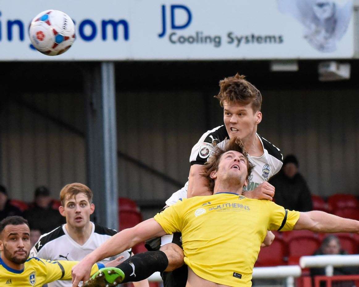 Defender Sean Raggett, now at Portsmouth, also came through Dover's Academy. Picture: Alan Langley