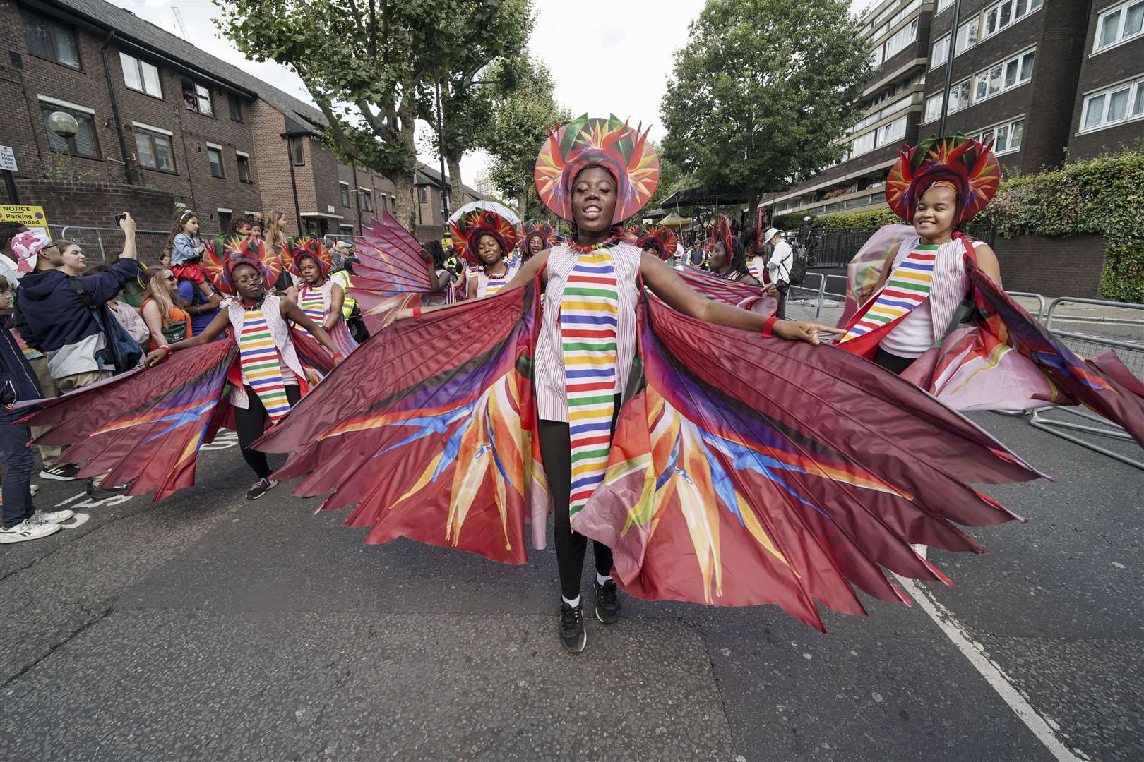 Participants taking part in the Children’s Day Parade on Sunday (Jeff Moore/PA)