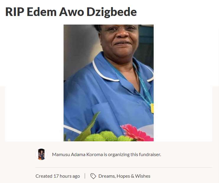 Edem Dzigbede (Screengrab/GoFundMe/PA)