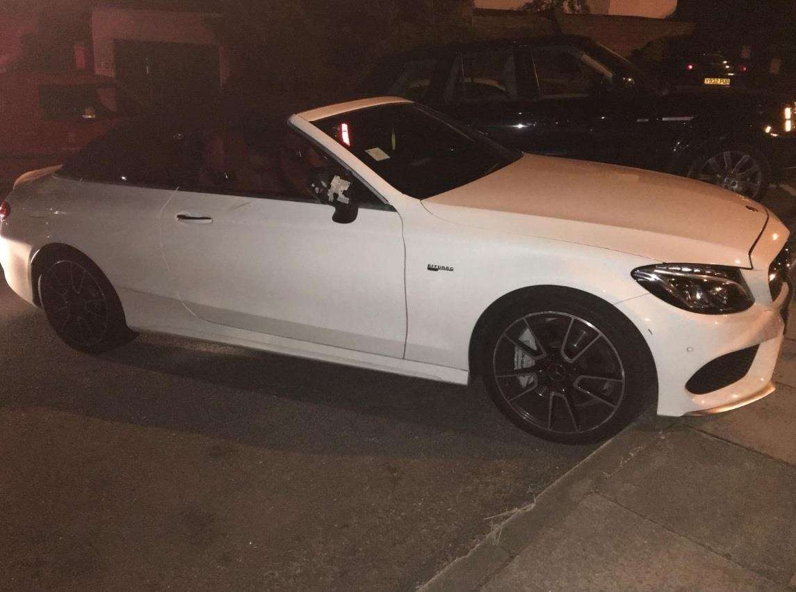 Stolen - White Mercedes Convertible (4080554)