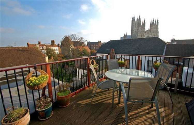 Tania Hoser's view from her penthouse in the centre of Canterbury. Picture: Tania Hoser