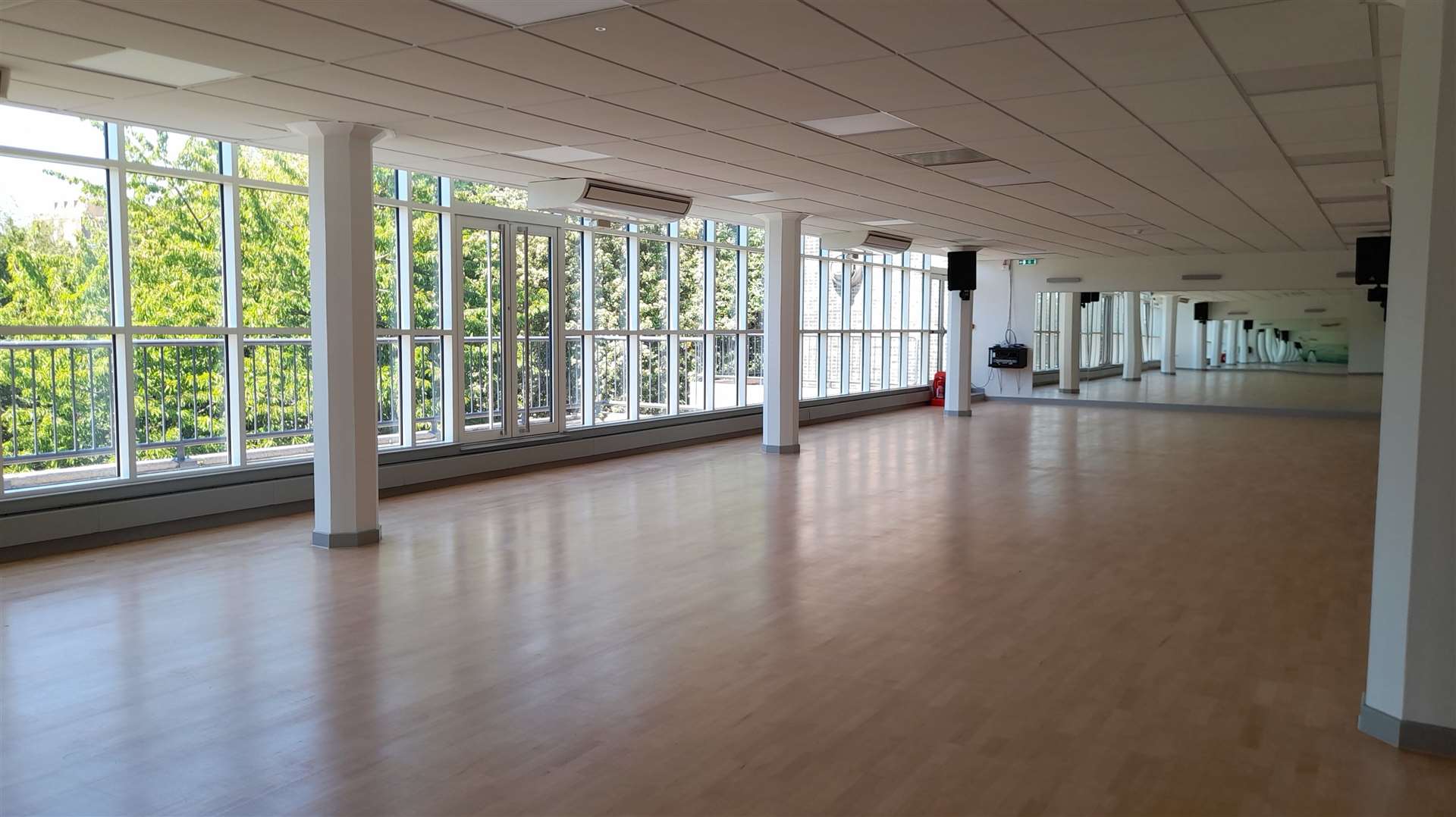 The new studios are incredibly large, and classes are already taking place in them