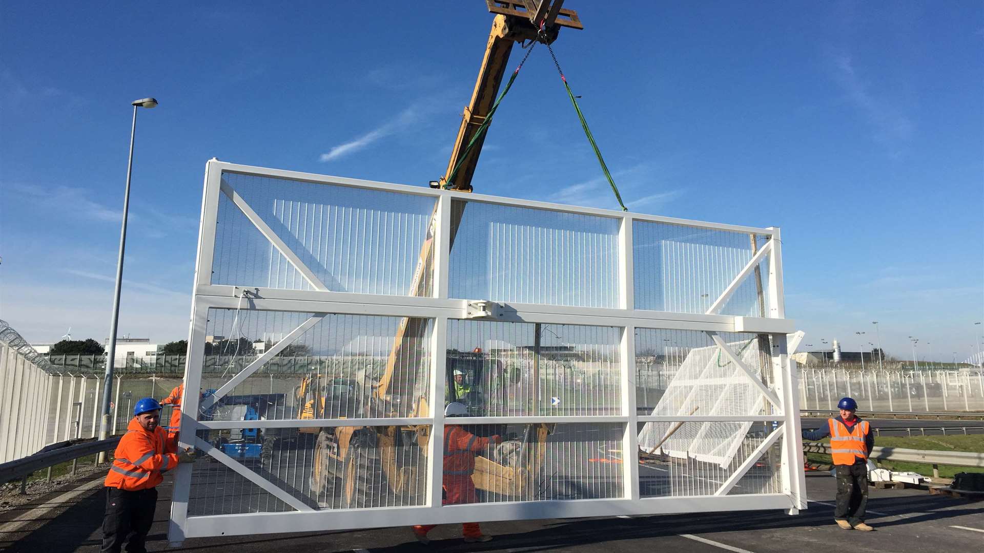 Each gate installed at Eurotunnel weighs a tonne