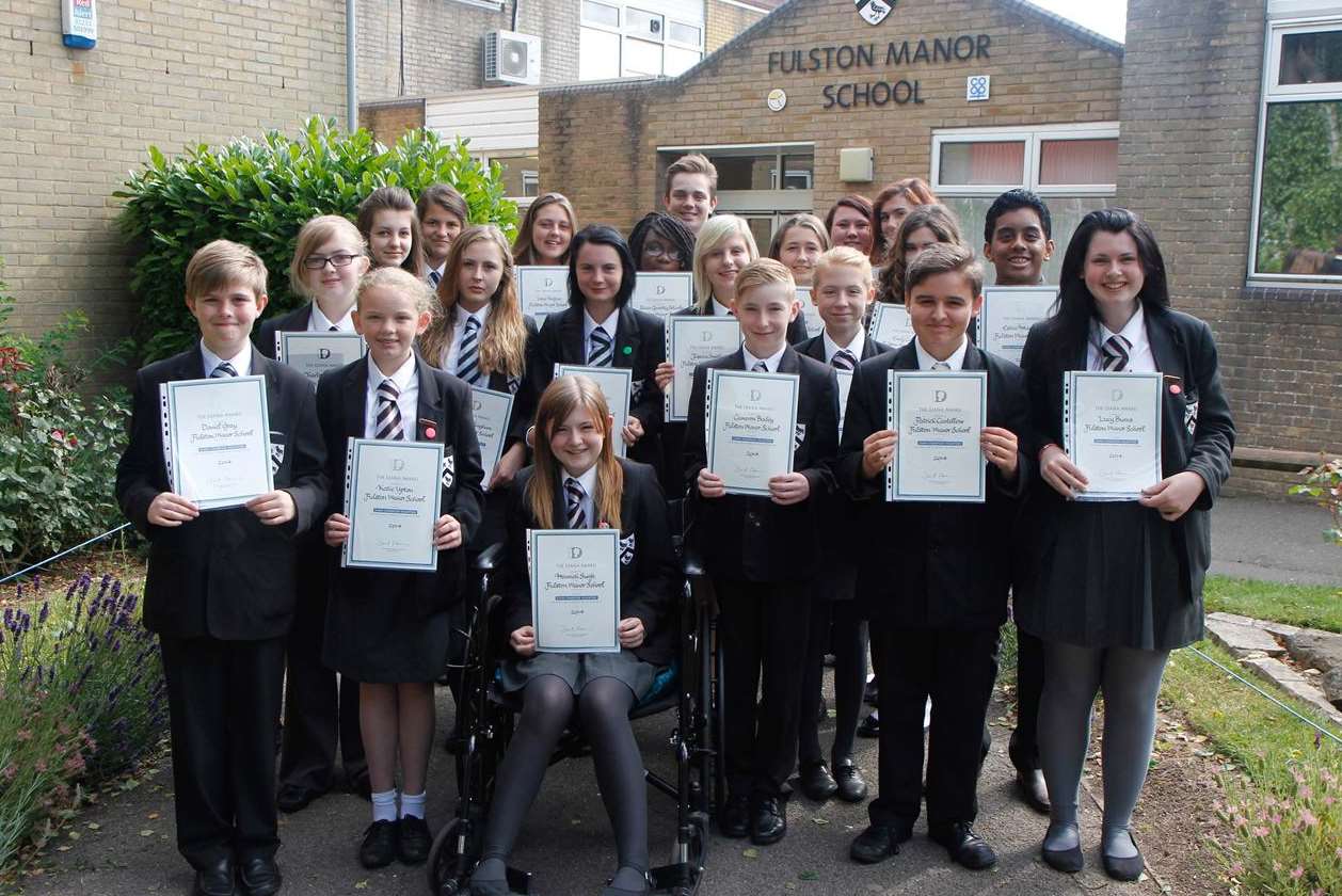 Fulston Manor pupils who have received Diana Awards