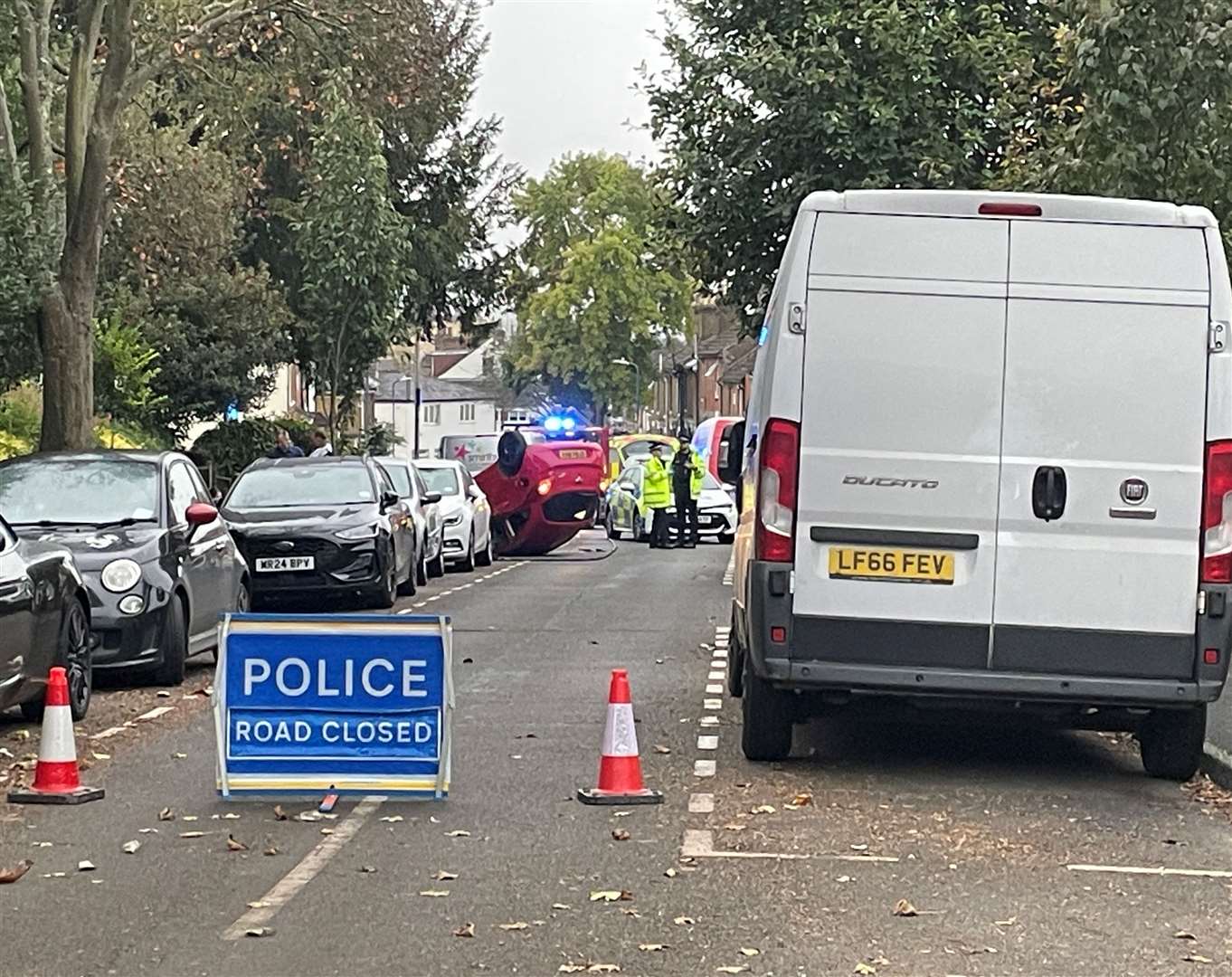 Emergency services are in attendance at Foley Street, Maidstone this evening