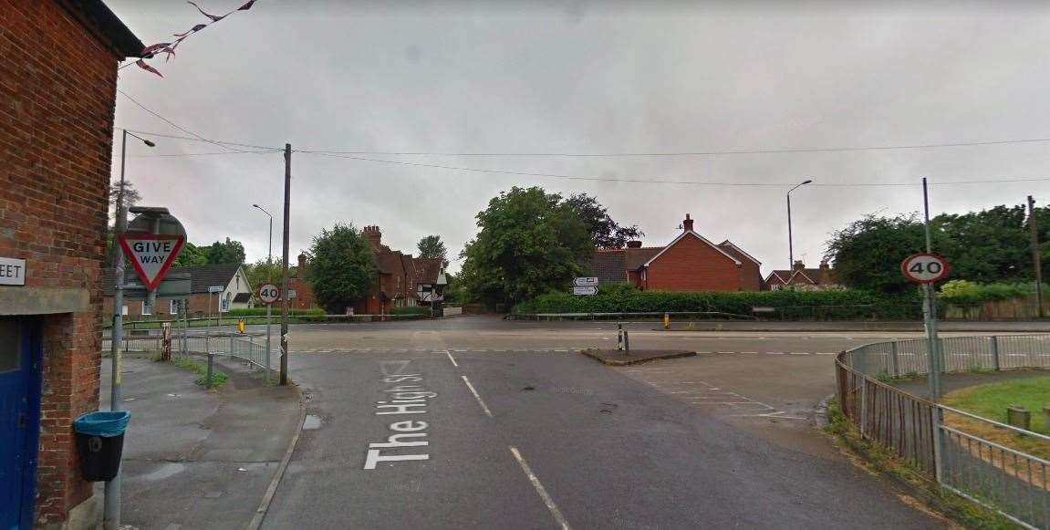 The crash happened at the high street and A20 junction. Picture: Google Street View