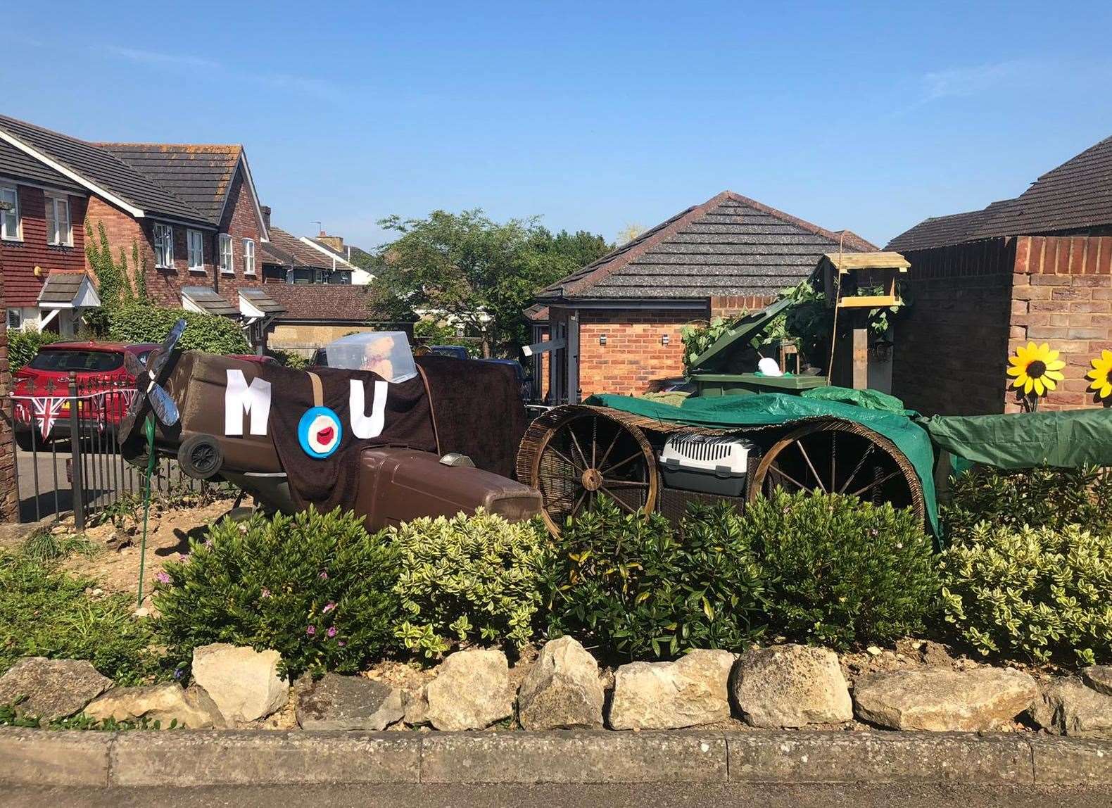 VE Day display created by Maidstone gardener Lorraine Humm to raise funds for the NHS