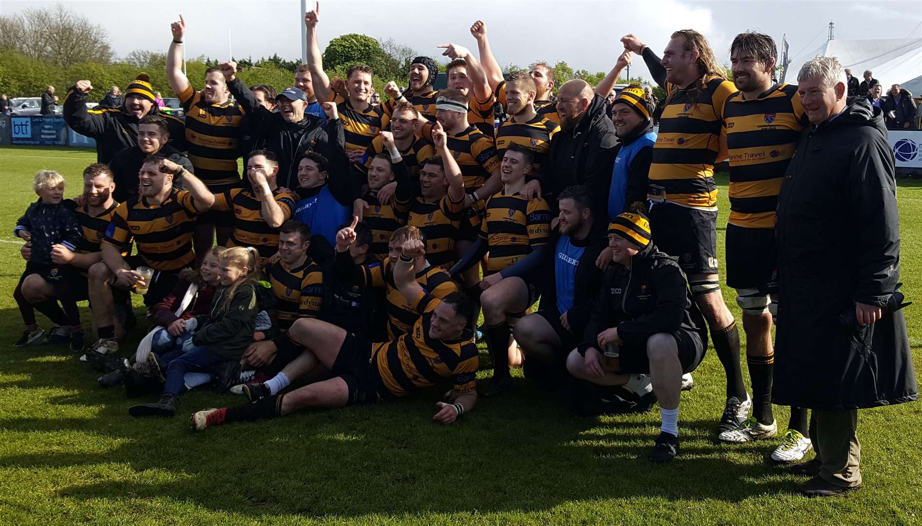 Canterbury celebrate their 19-10 win over Chester Picture: Mark Stokes