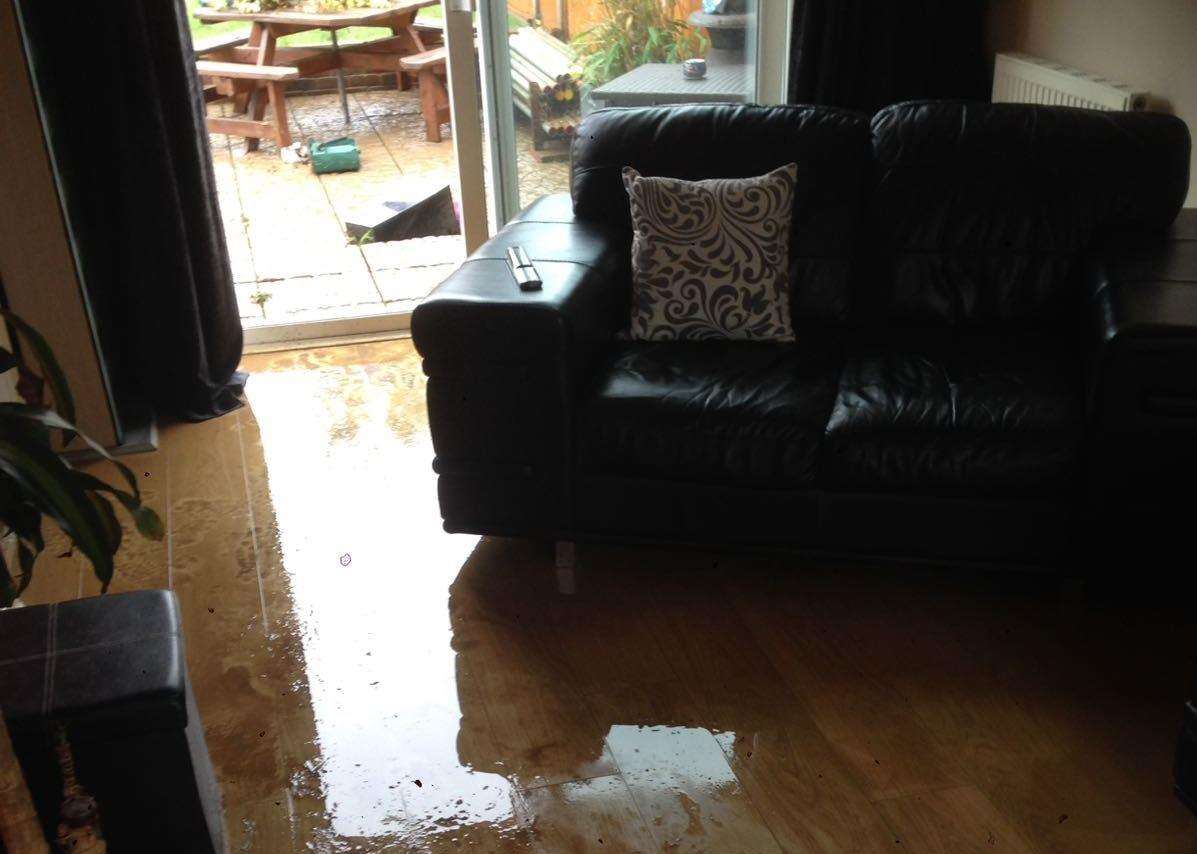 Sean Maxwell's flooded room at Sheerstone, Iwade