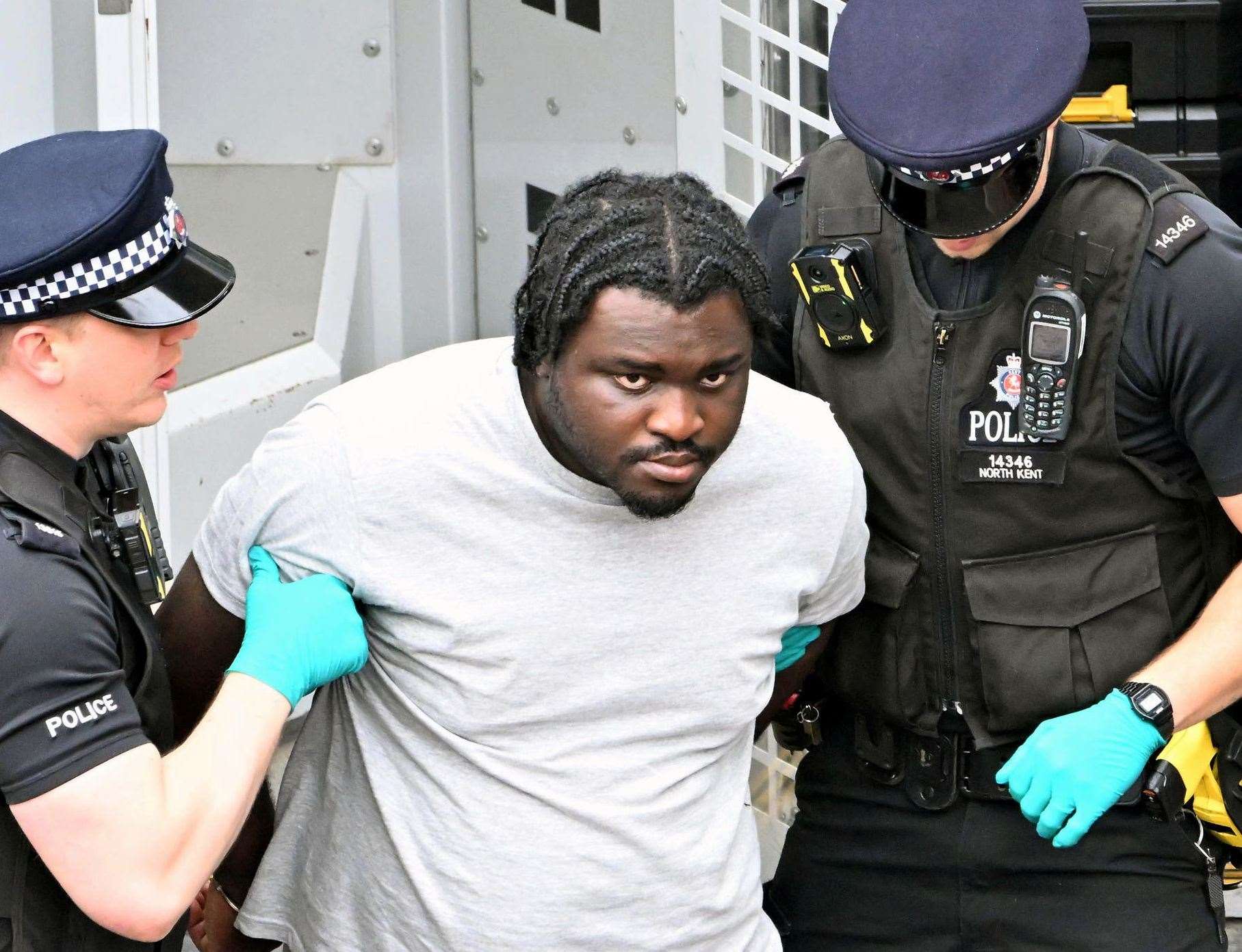 Anthony Esan appeared at Medway Magistrates Court accused of attempted murder. Picture: Gareth Fuller/PA