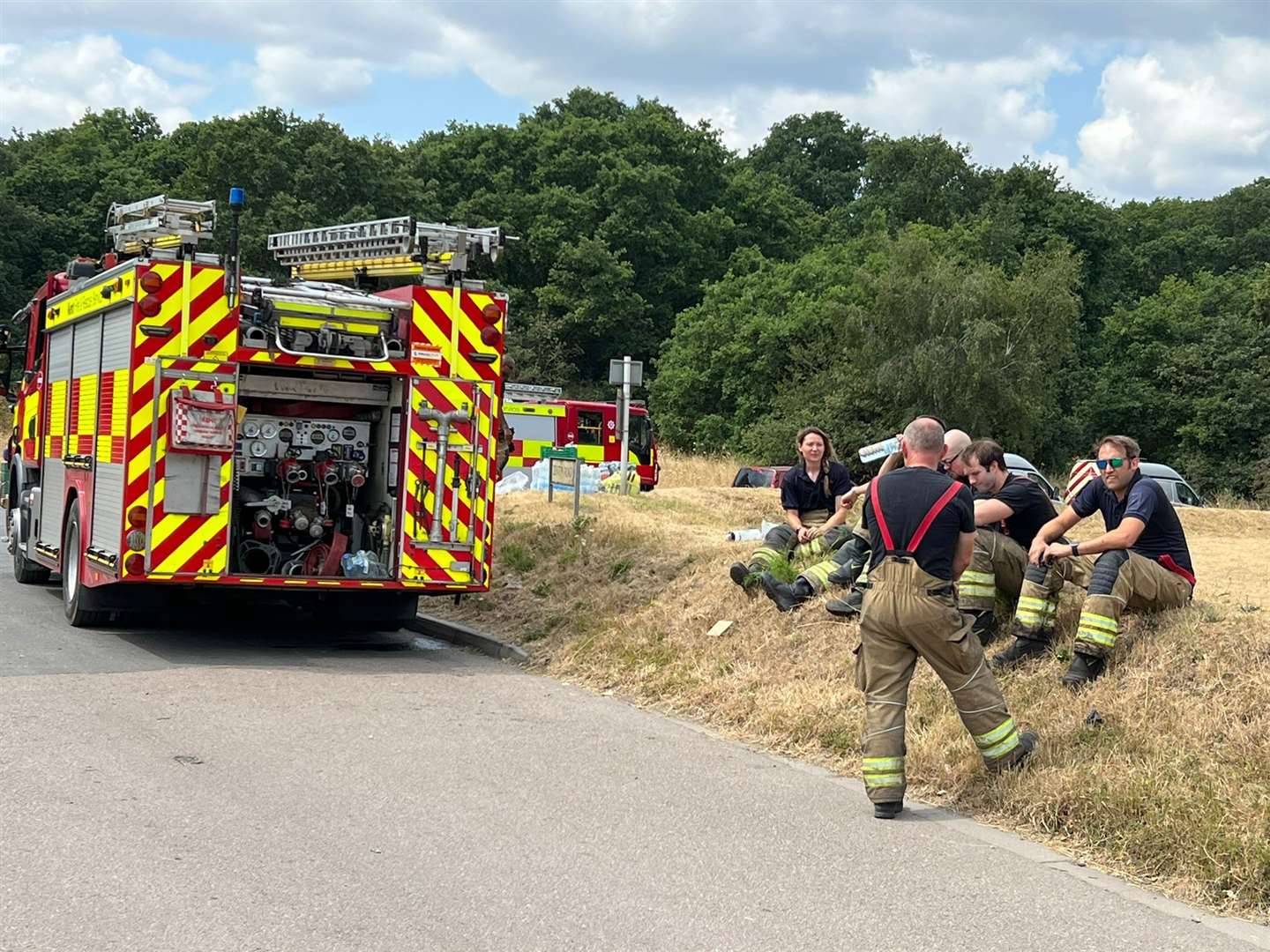 The aftermath of a fire at Dartford Heath. Pictures: Barry Goodwin