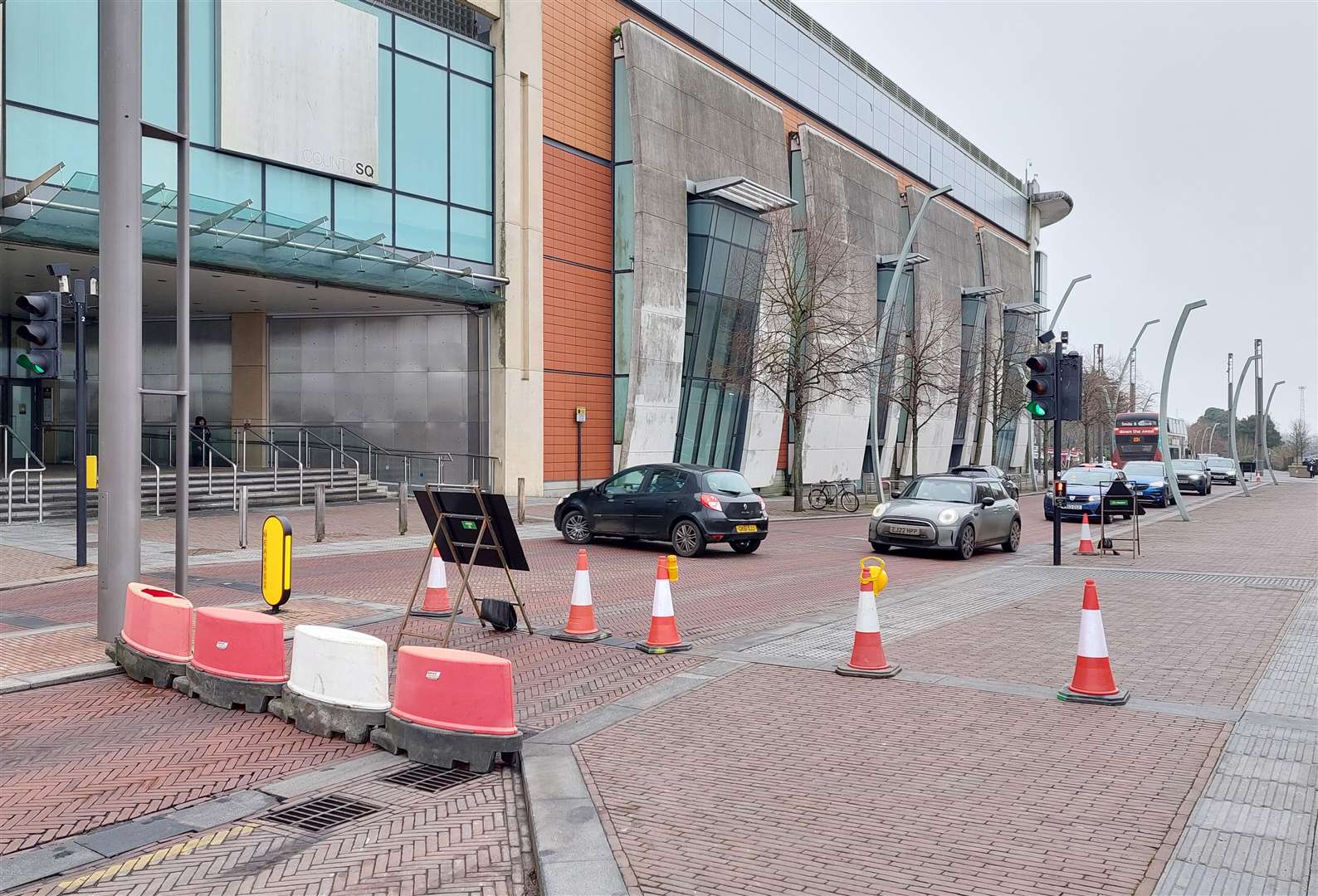 Drivers had been turning around at the closure signs in Elwick Road