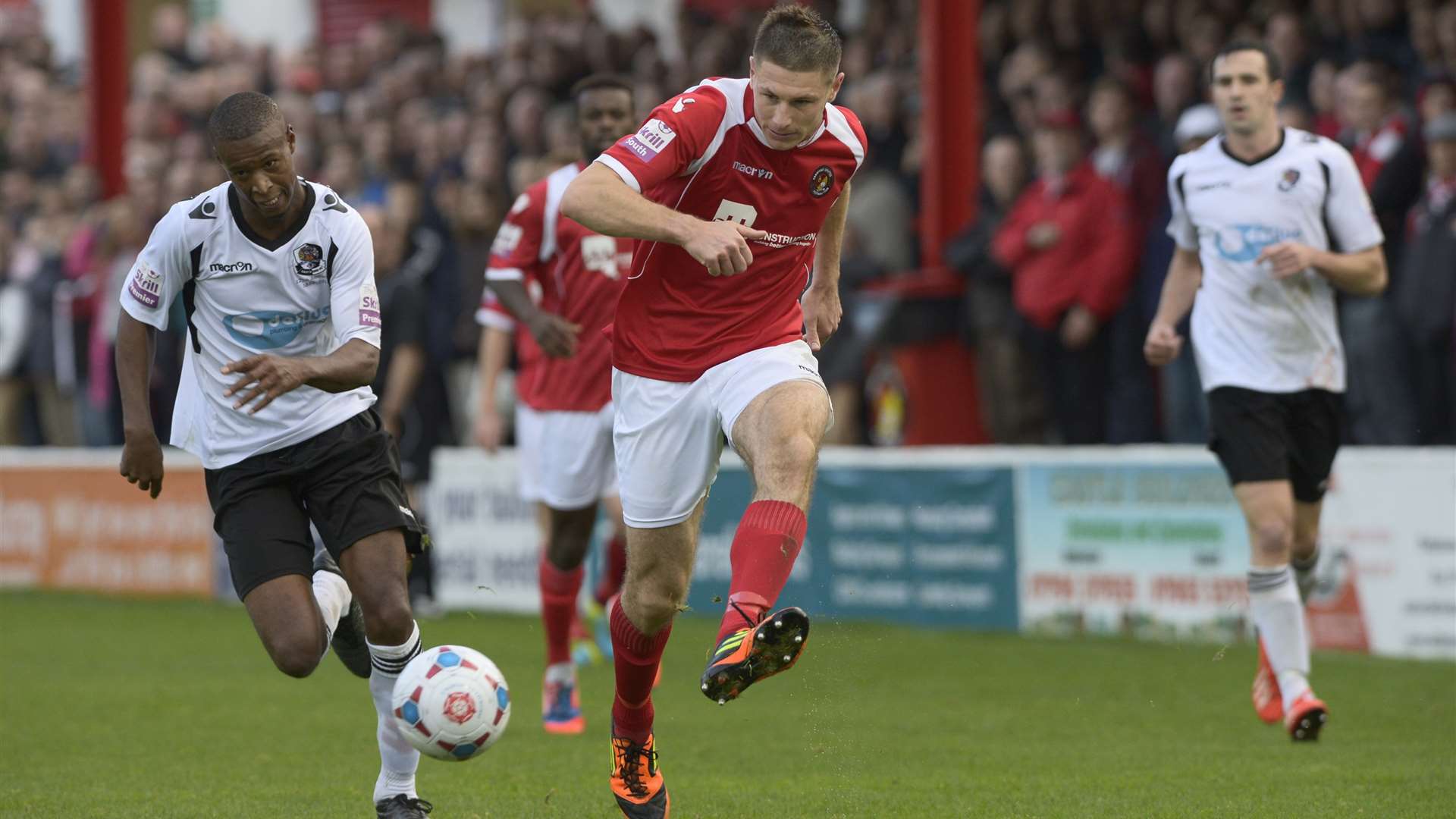 Paul Lorraine in action for Ebbsfleet against Dartford in 2013 Picture: Andy Payton