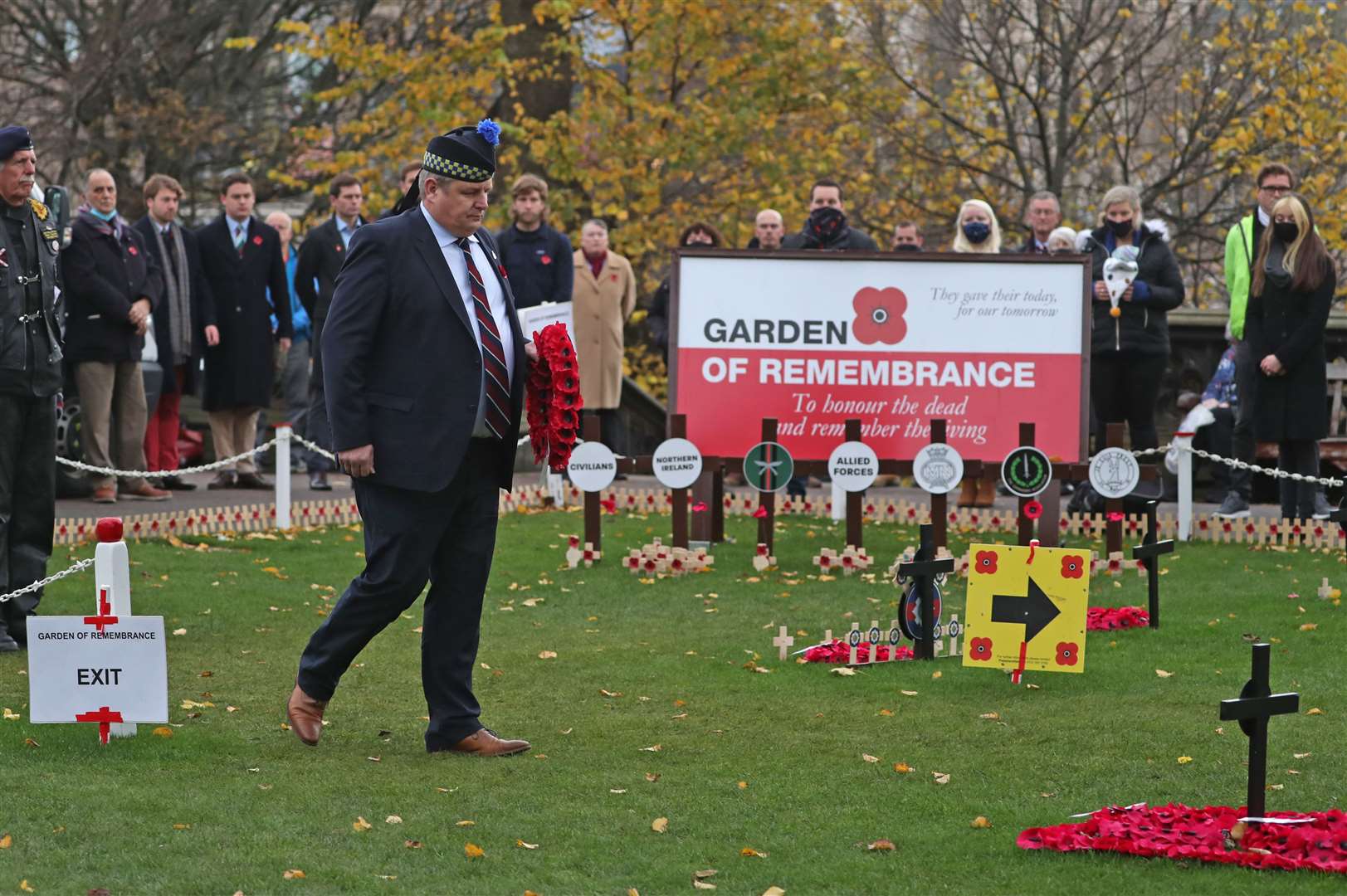 Wreaths were laid at the Garden of Remembrance in Edinburgh (Andrew Milligan/PA)