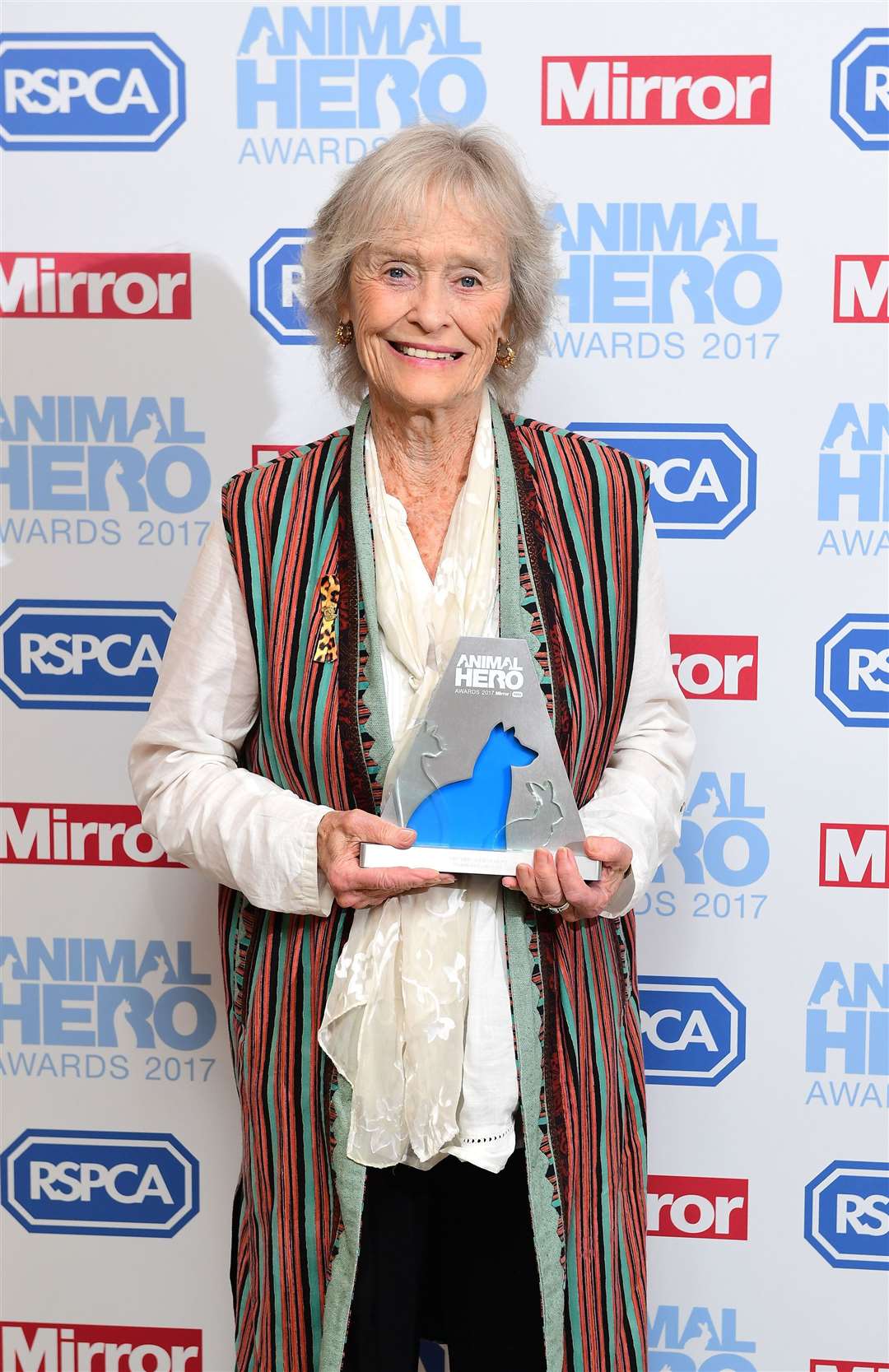 Virginia McKenna, winner of the lifetime achievement award at the Animal Hero awards (Ian West/PA)