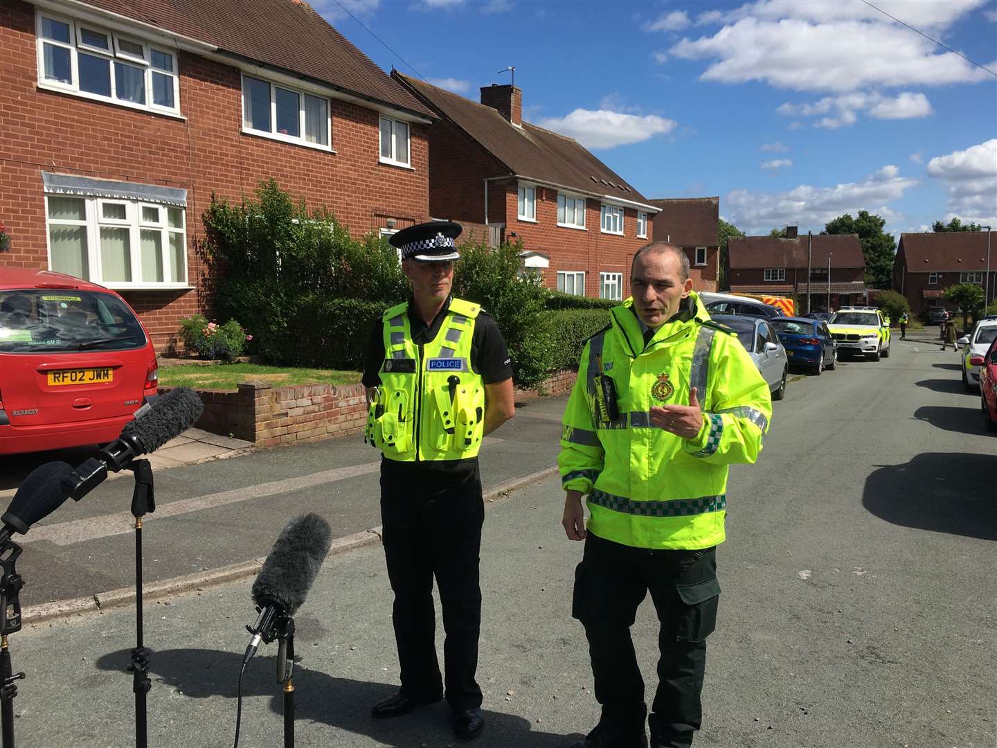 Superintendent Simon Inglis, of West Midlands Police, and Nathan Hudson, from West Midlands Ambulance Service (Richard Vernalls/PA)