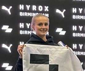 Imogen Amos finished top of the 16-24 age group at HYROX Birmingham last month and was the third female finisher overall - behind some distinguished names