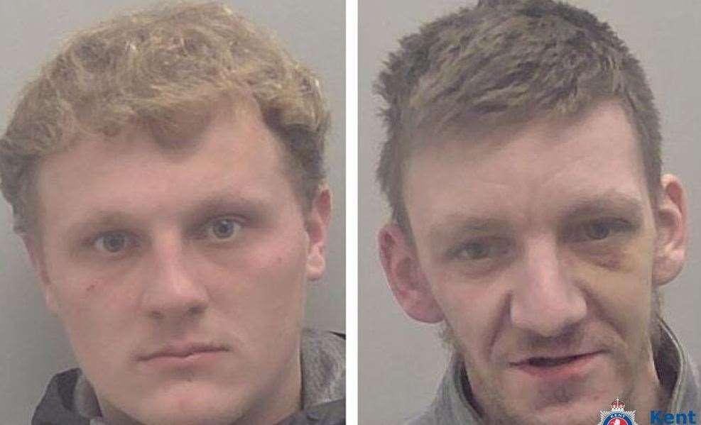 Brandon Chalcroft, 22 of no fixed address, and Daniel Cook, 32, of Frindsbury Road, Rochester have been jailed. Picture: Kent Police