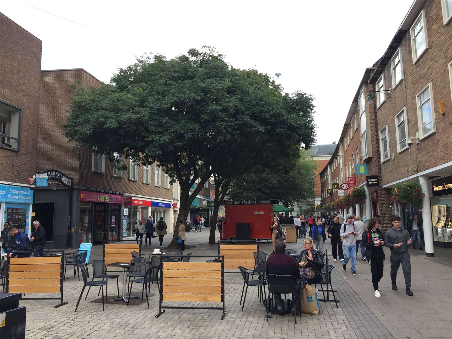 The trees in St George's Street, Canterbury, that are set to be felled