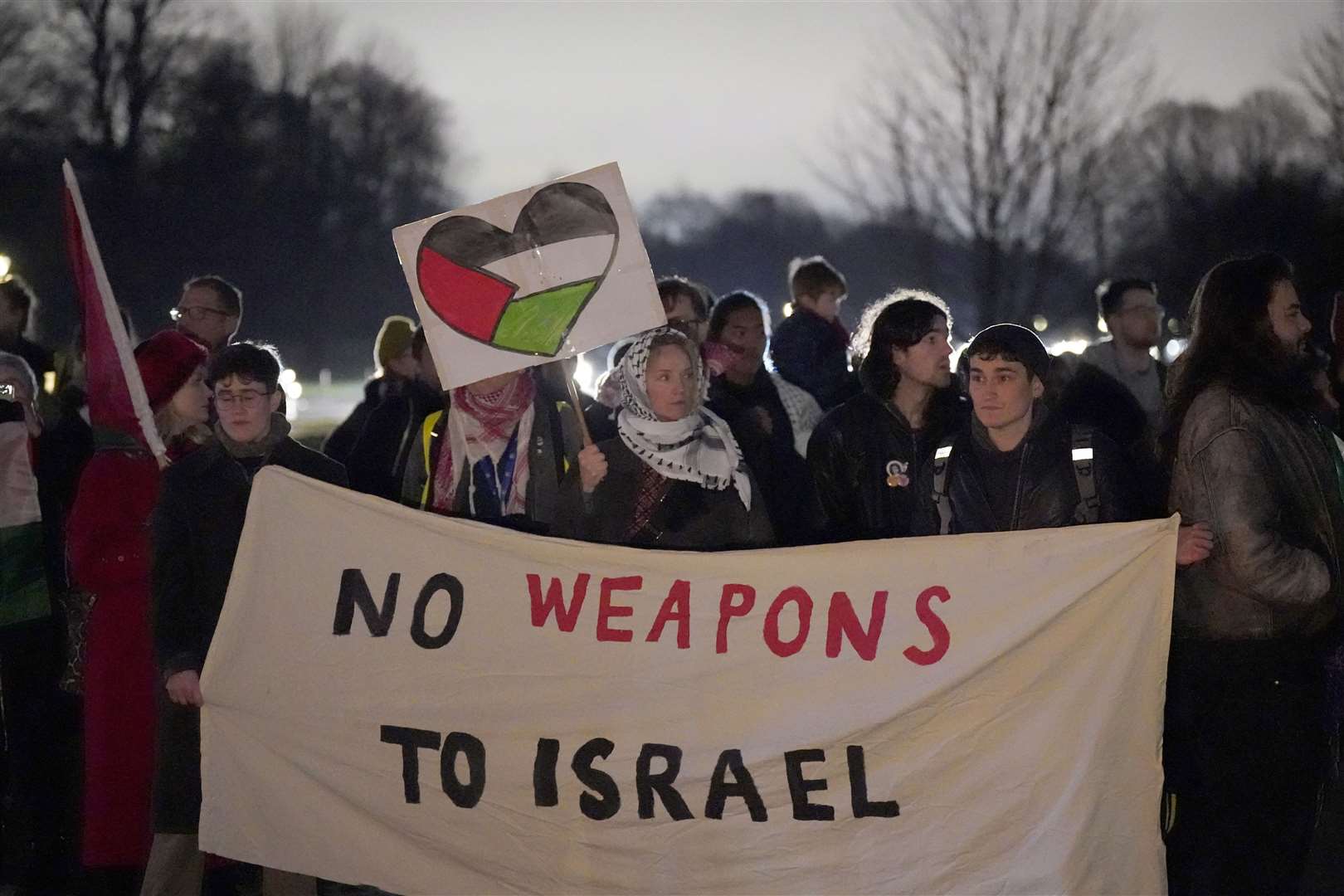 Some protesters called for the expulsion of the Israeli ambassador in Dublin (Niall Carson/PA)