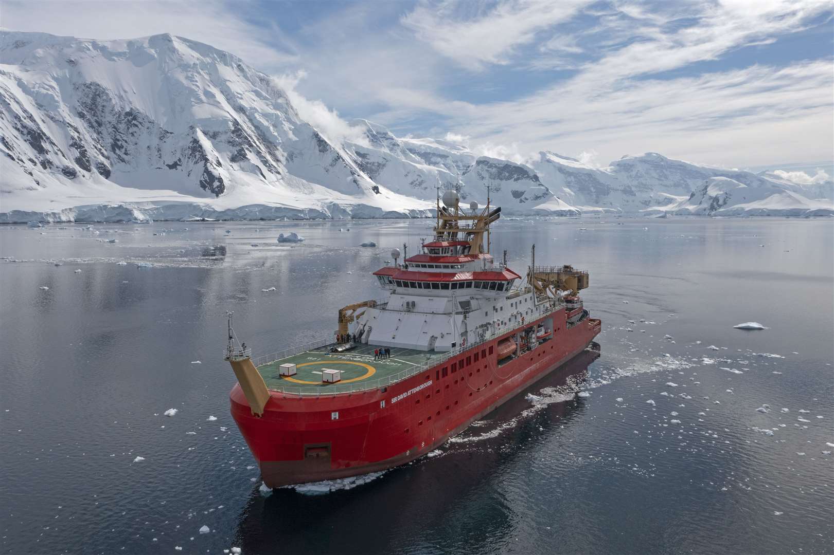 The RRS Sir David Attenborough in the Neumayer Channel in Antarctica (Jenna Plank/BAS/PA)