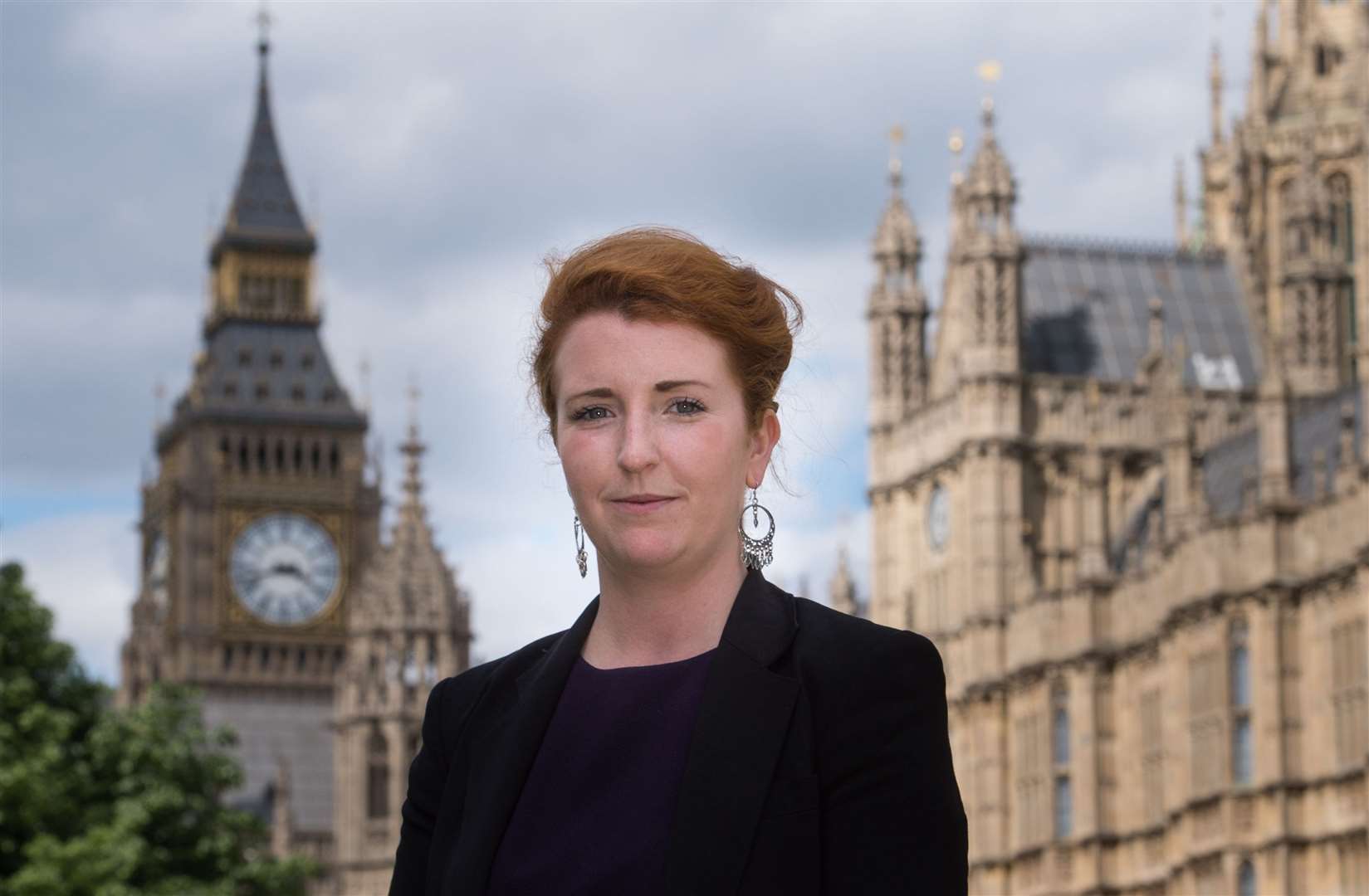 Newly elected Louise Haigh outside the Houses of Parliament in June 2015 (PA)