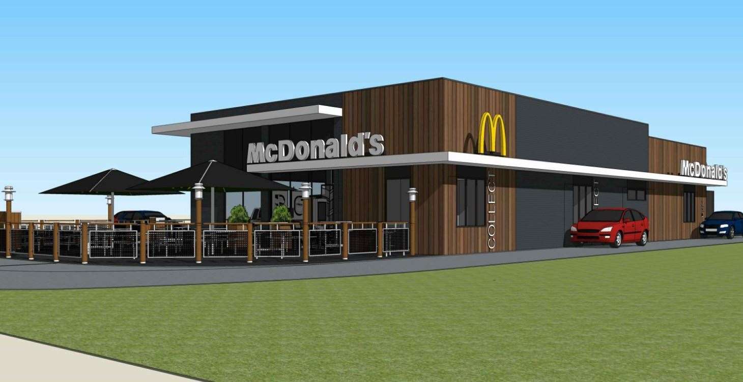 How the McDonald's store planned for Chart Road in Ashford is set to look. Picture: McDonald's