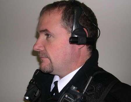 An officer fitted with the latest surveillance equipment. Picture: SALLY SMITH/ MEDWAY POLICE