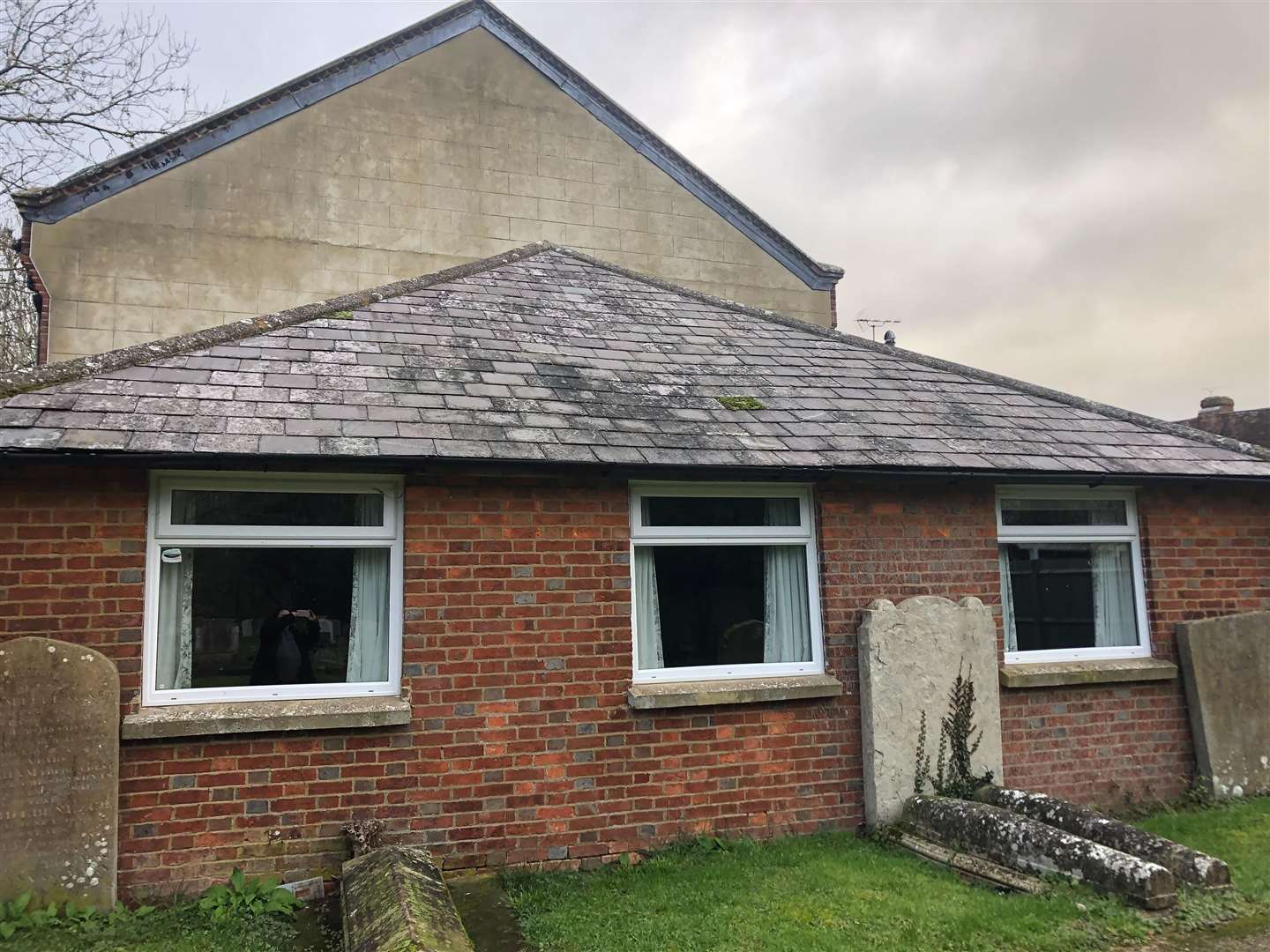 The rear view of the Methodist Church in Headcorn