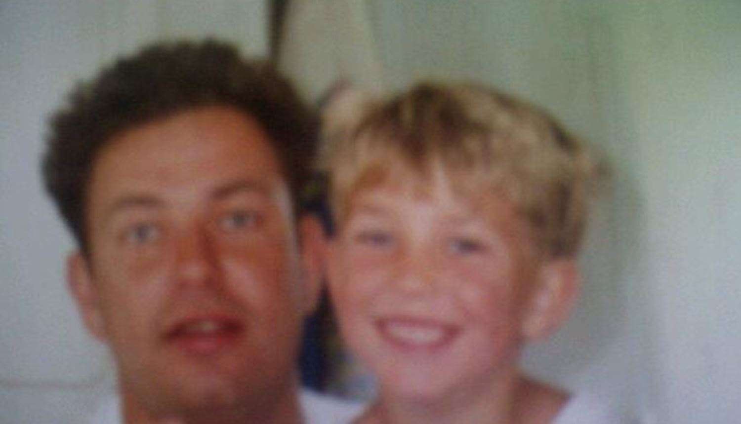 Jake Brockwell with his father Lee, who died of bowel cancer 19 years ago (Family handout/PA)