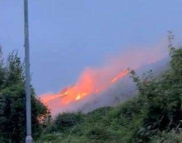 Grass fires at the Great Lines Heritage Park, Medway are being treated as suspicious. Picture: Ryan Lingham