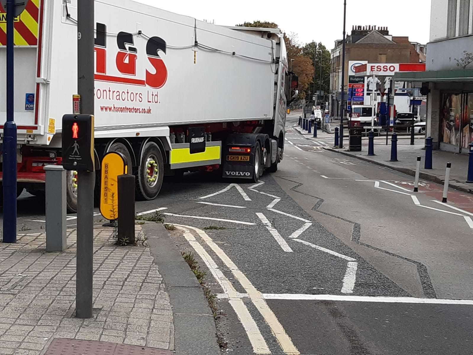 The cycle lane in Milton Road has meant the road has been made narrower