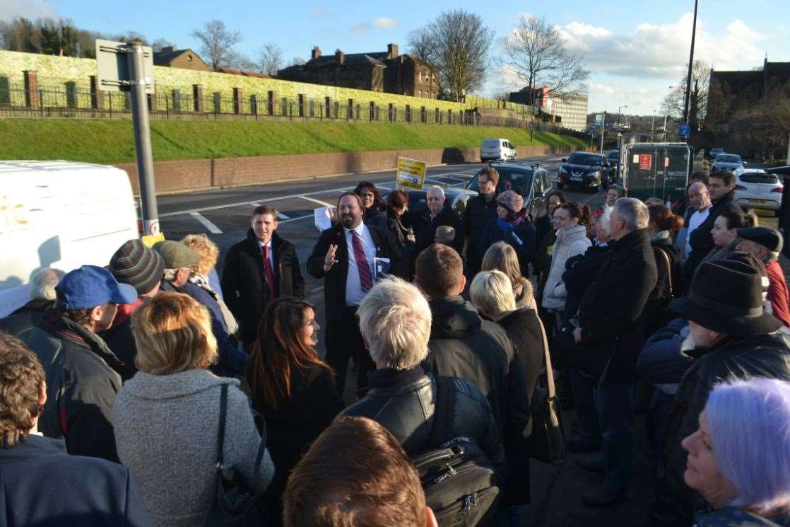 Dozens turned out for the protest (1334547)