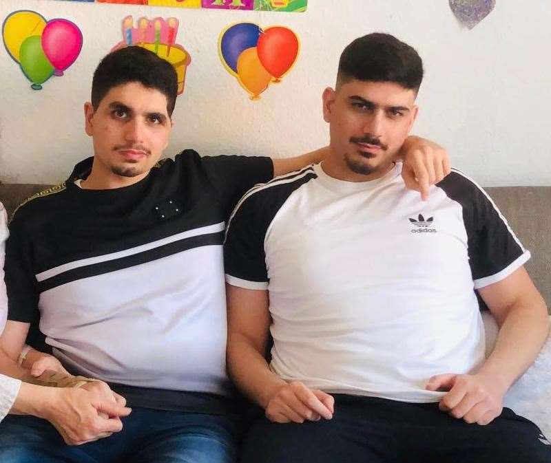 Daniel Ezzedine with his brother Ali on his 19th birthday