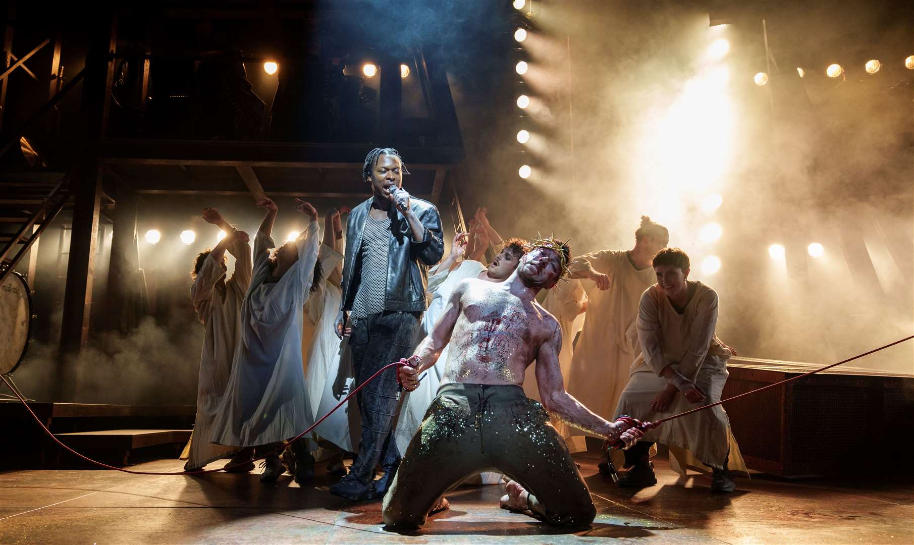 Ian McIntosh stars as the bloodied and beaten Jesus Christ. Picture: Supplied by the Marlowe Theatre