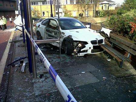 dartford bus stop crash