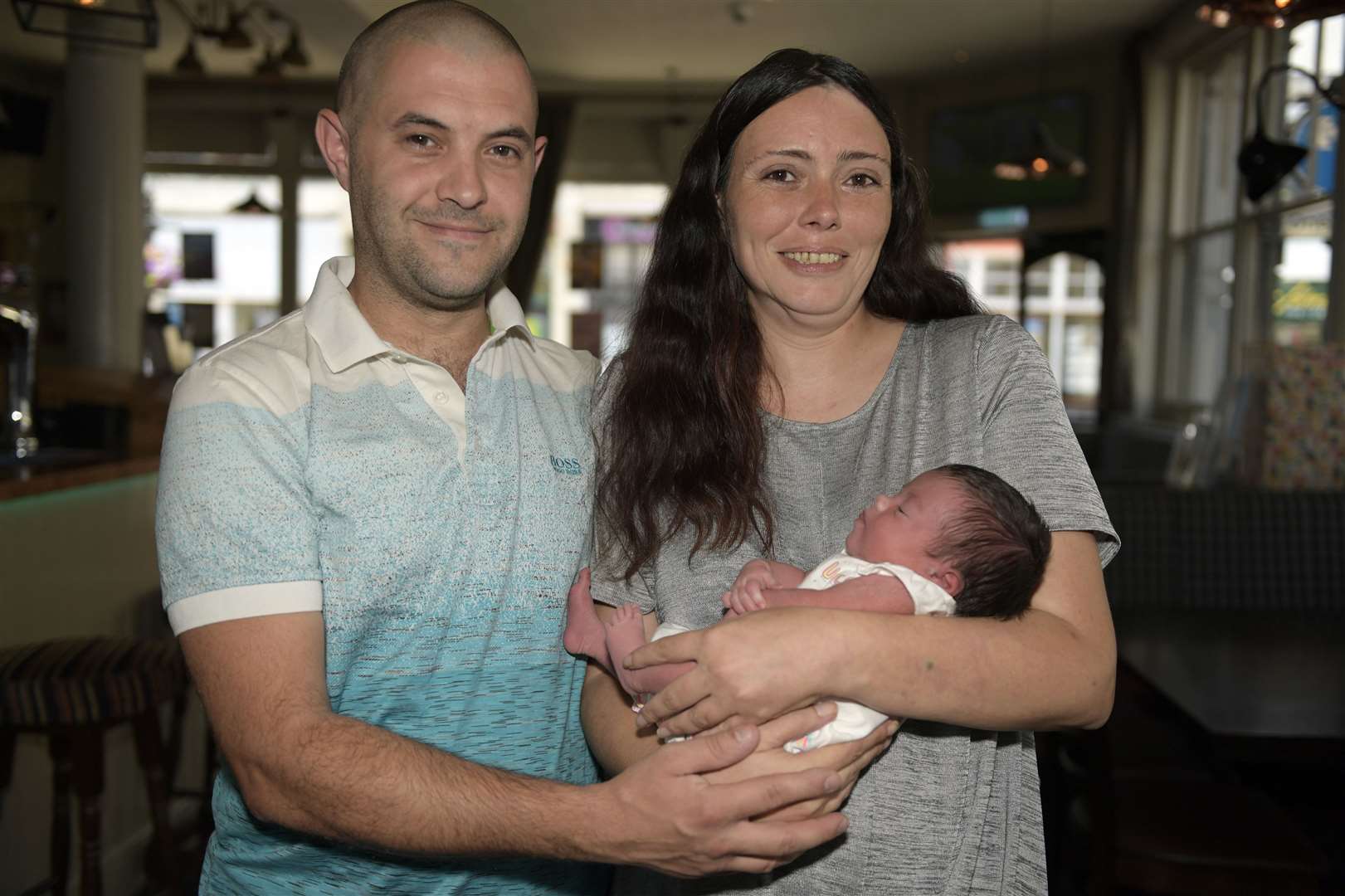 Landlord Richard Pye delivers wife Amy’s baby, Annabelle Picture: Barry Goodwin (14900939)